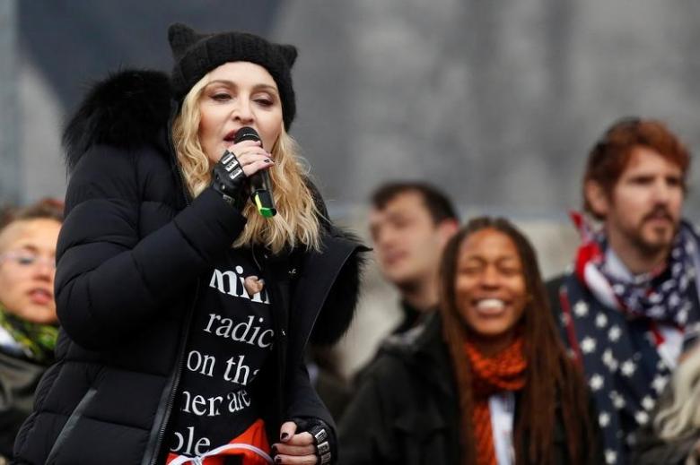 Madonna performs at the Women's March in Washington U.S., January 21, 2017. REUTERS/Shannon Stapleton